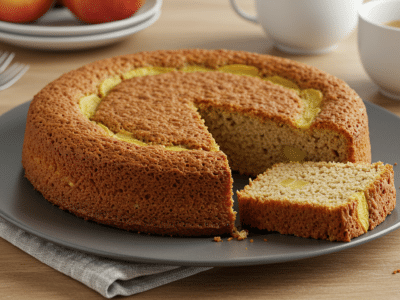 Gâteau moelleux sans sucre, sans gluten et sans lactose