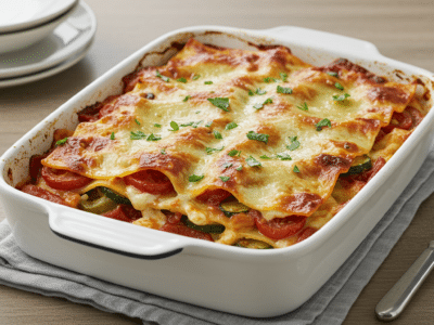 Lasagne végétarienne sans gluten et sans lactose