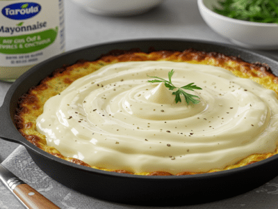 Mayonnaise sans œuf au goût savoureux et onctueux