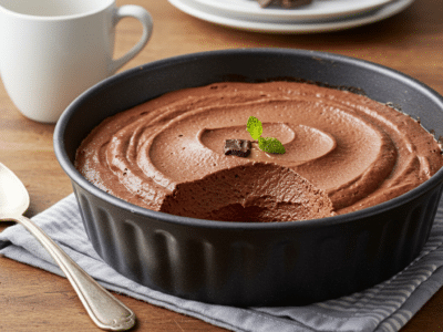 Mousse au chocolat légère sans gluten et sans lactose