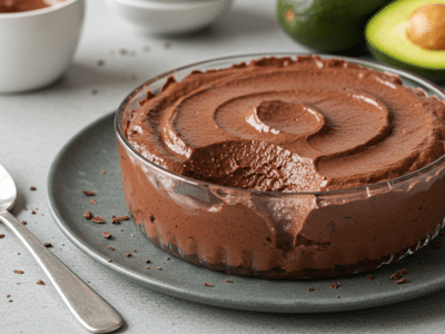 Mousse au chocolat sans œuf à l&rsquo;avocat