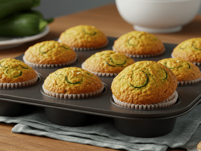 Muffin salé sans œuf à la courgette