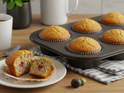 Muffins Myrtille Sans Gluten et Sans Lactose