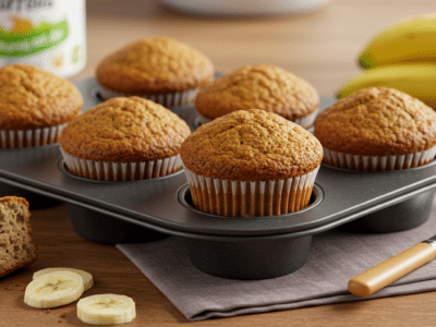 Muffins doux sans œuf pour bébé