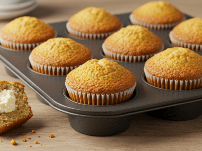 Muffins moelleux sans œuf à la crème