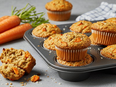 Muffins salés aux carottes sans gluten et sans lactose