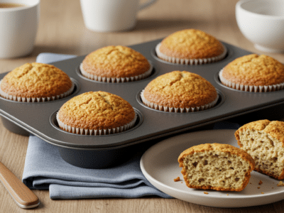 Muffins sans œuf à l&rsquo;avoine, moelleux et sains