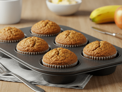 Muffins sans œuf ni banane, moelleux et végétaliens