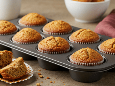 Muffins sans œuf ni beurre moelleux et légers