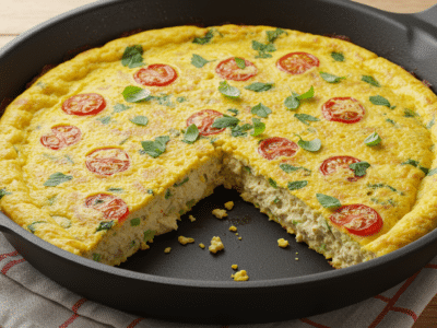 Omelette Végétale Sans Œuf ni Pois Chiche