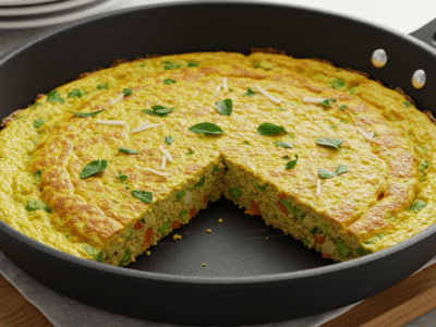 Omelette Végétalienne Sans Œuf à Base de Pois Chiches