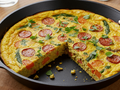 Omelette Végan Sans Œuf à la Farine de Pois Chiche