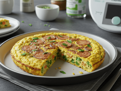 Omelette sans œuf réalisée au Thermomix