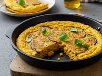 Omelette vegan sans œuf ni beurre à la farine de pois chiche