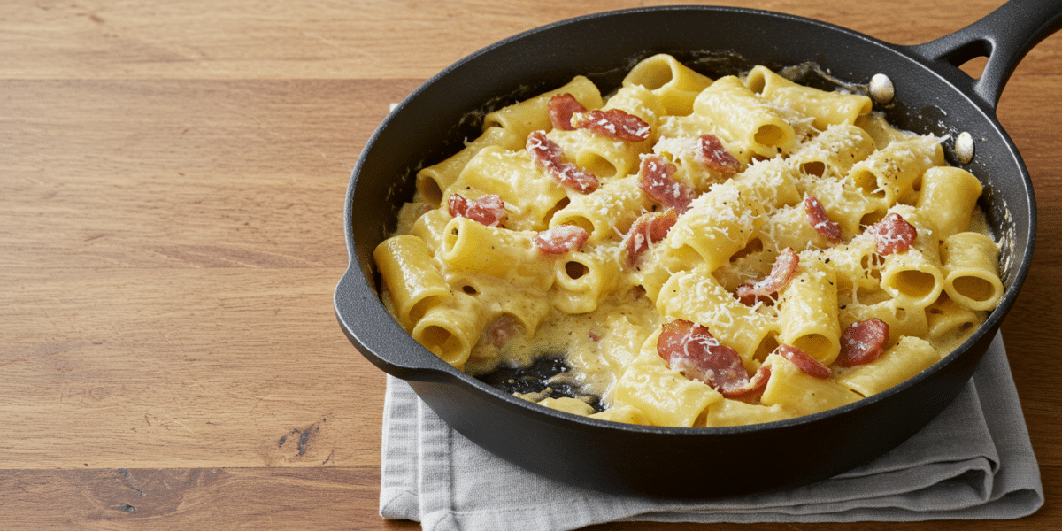 Pâtes à la carbonara sans œuf ni crème