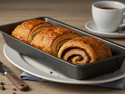 Pain au chocolat sans gluten et sans lactose