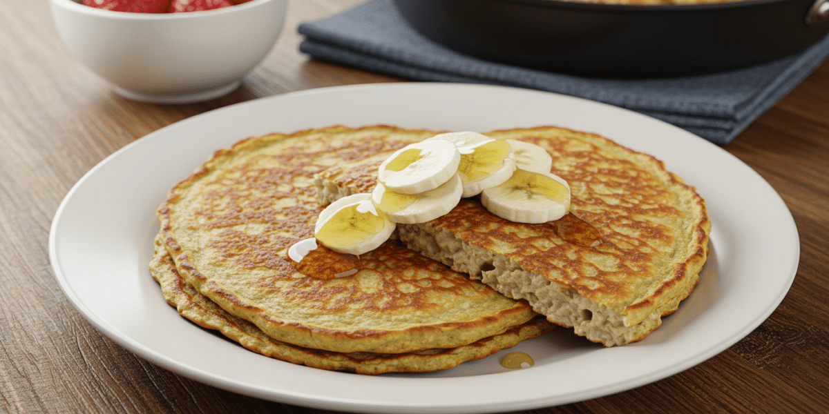Pancake sans œuf aux flocons d&rsquo;avoine