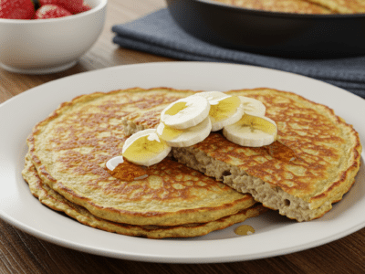 Pancake sans œuf aux flocons d&rsquo;avoine