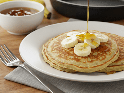 Pancake sans œuf healthy à la banane et farine d&rsquo;avoine