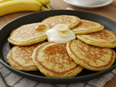 Pancakes à la banane et aux œufs, sans farine