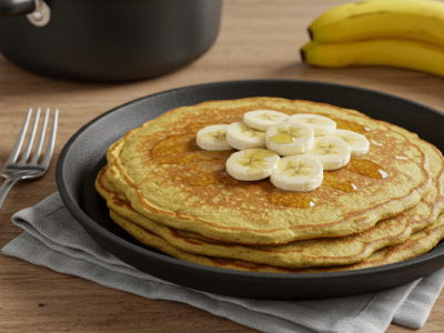 Pancakes sans œuf diététiques à la banane
