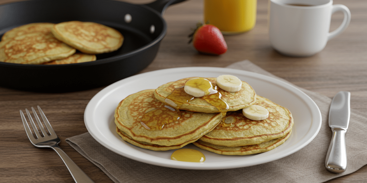 Pancakes sans œuf et sans gluten moelleux