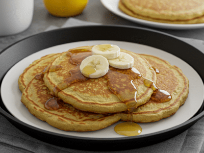 Pancakes sans œuf et sans sucre – recette végétalienne saine