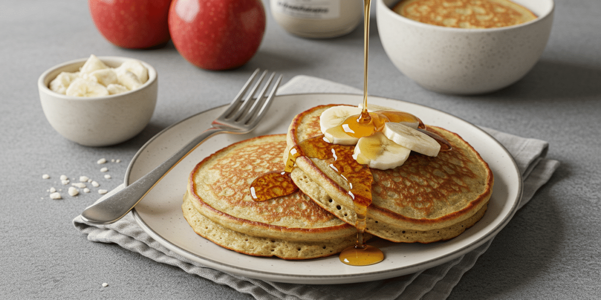 Pancakes végétaliens sans œuf ni farine traditionnelle