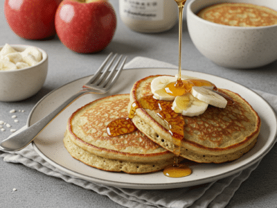 Pancakes végétaliens sans œuf ni farine traditionnelle