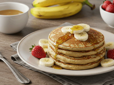 Pancakes vegan sans œuf, sans banane et sans lait
