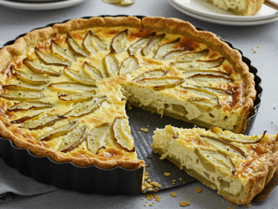 Quiche aux poireaux sans gluten et sans lactose