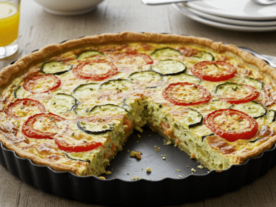 Quiche sans œuf, sans pâte et sans lait