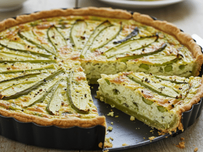Quiche sans œuf aux épinards crémeuse
