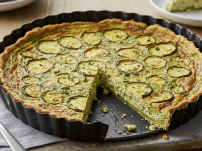 Quiche sans œuf aux épinards végan