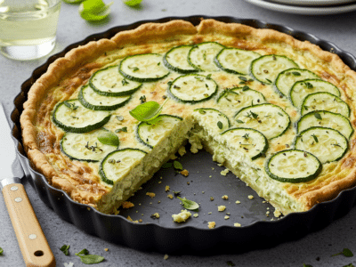 Quiche sans œuf aux courgettes