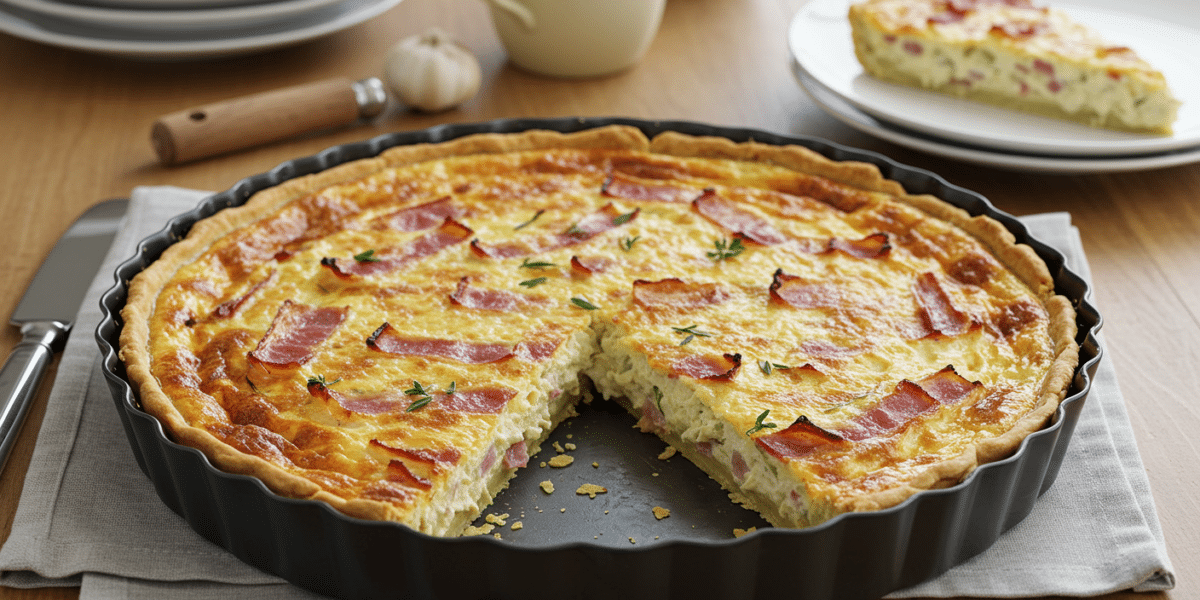 Quiche sans œuf aux lardons