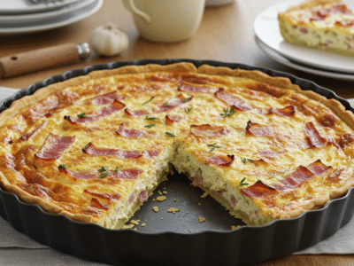Quiche sans œuf aux lardons