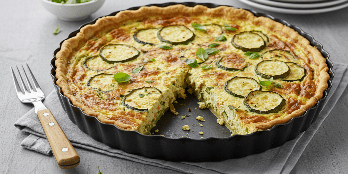 Quiche sans œuf et sans pâte à base de tofu soyeux et légumes