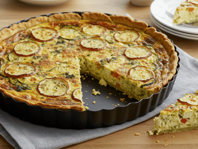 Quiche sans œuf ni crème végétale