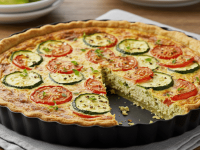 Quiche végétalienne sans œuf, sans crème et sans lait