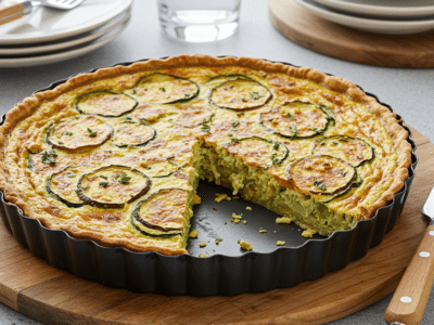 Quiche végétalienne sans œuf, sans crème et sans pâte