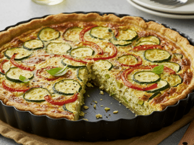 Quiche végétalienne sans œuf ni beurre