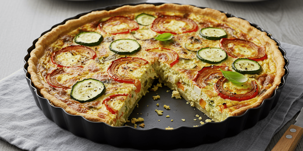 Quiche végétalienne sans œuf ni lait