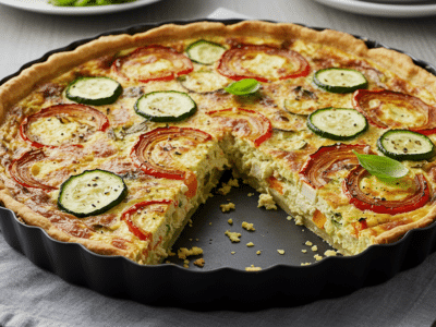 Quiche végétalienne sans œuf ni lait