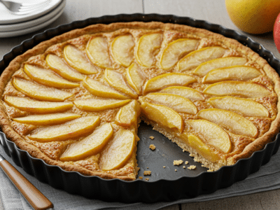 Tarte Sans Œuf et Sans Beurre à la Compote de Pommes et Avoine