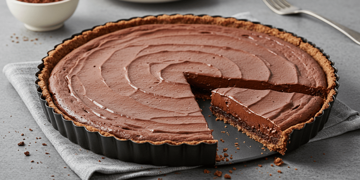 Tarte au chocolat sans œuf, gourmande et fondante