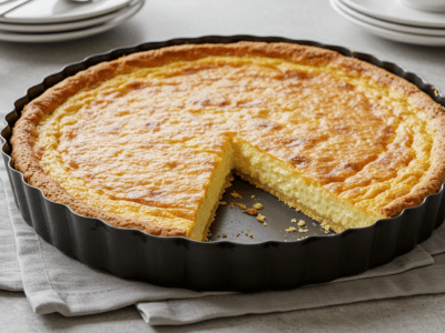 Tarte au flan sans œuf : Une gourmandise crémeuse et légère