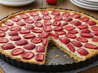 Tarte aux fraises sans œuf
