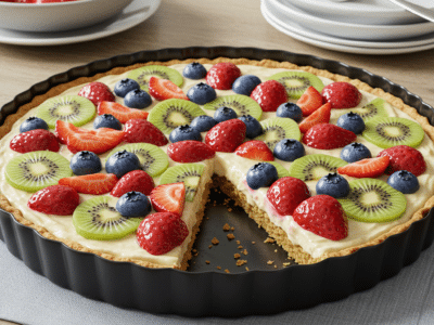 Tarte aux fruits frais sans gluten ni lactose