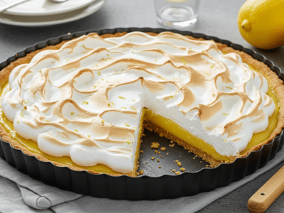 Tarte citron meringuée sans gluten et sans lactose